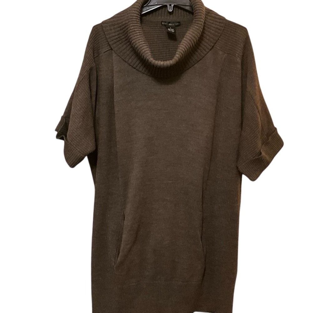 SOLD Design History Mocha Mousse Cowlneck Oversized Pocket Sweater - Picture 1 of 8